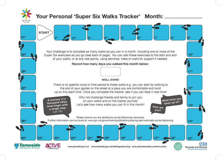 super six walks tracker