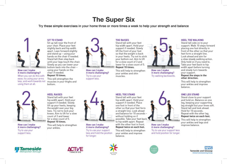 the super six live active home exercises