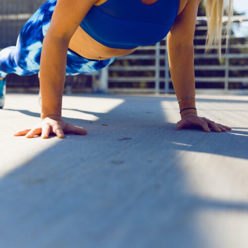 woman doing a press up