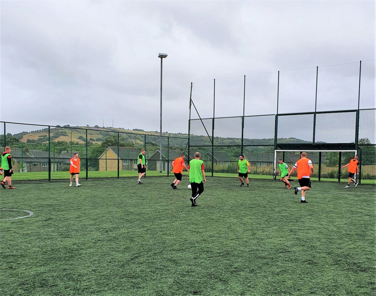 men playing 5 a side