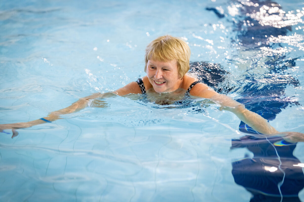 Lady lane swimming at Active Hyde